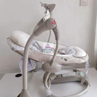 Convert Me Portable Swing with Attached Toys - Silver and White by Brilliance