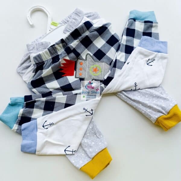 3PC Infant Boy Cotton Pants Set - Image 5