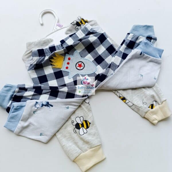3PC Infant Boy Cotton Pants Set - Image 3