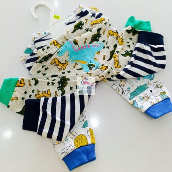 3PC Infant Boy Cotton Pants Set - Image 3