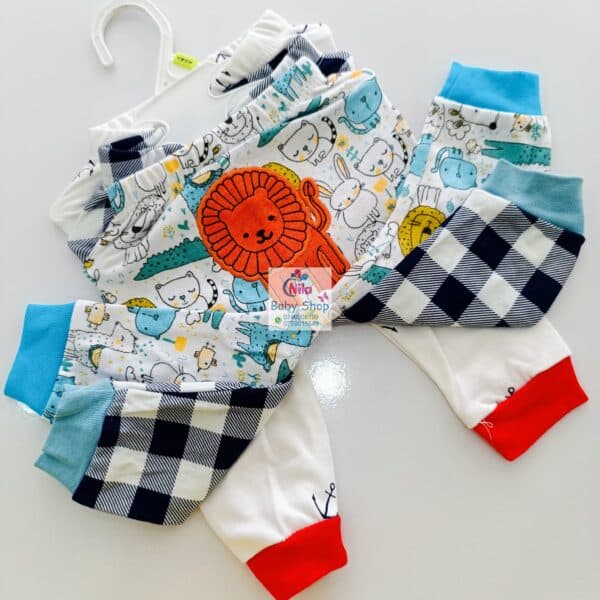 3PC Infant Boy Cotton Pants Set - Image 2