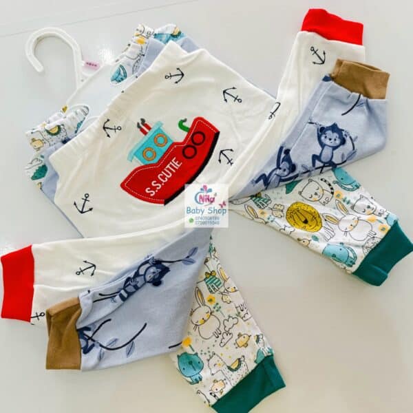 3PC Infant Boy Cotton Pants Set - Image 8