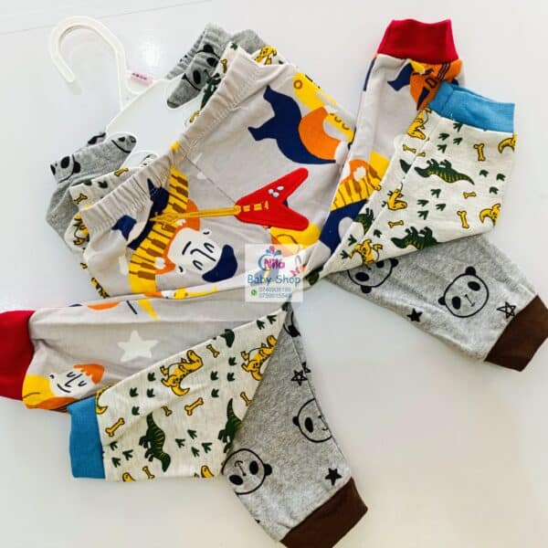 3PC Infant Boy Cotton Pants Set - Image 2