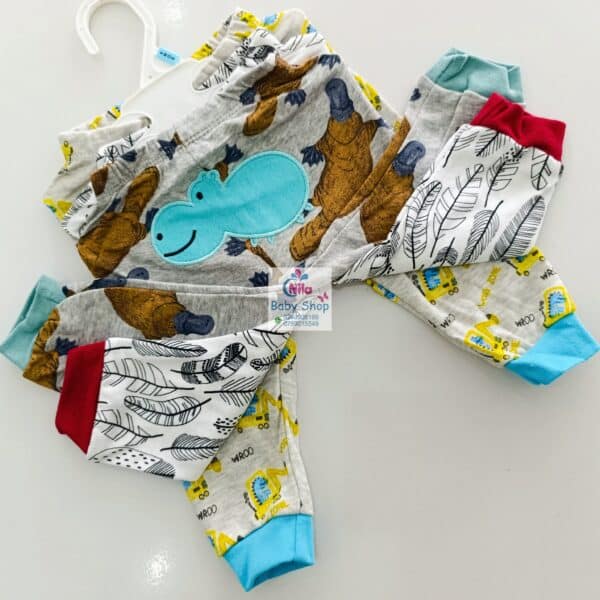 3PC Infant Boy Cotton Pants Set - Image 7