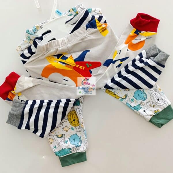 3PC Infant Boy Cotton Pants Set - Image 5