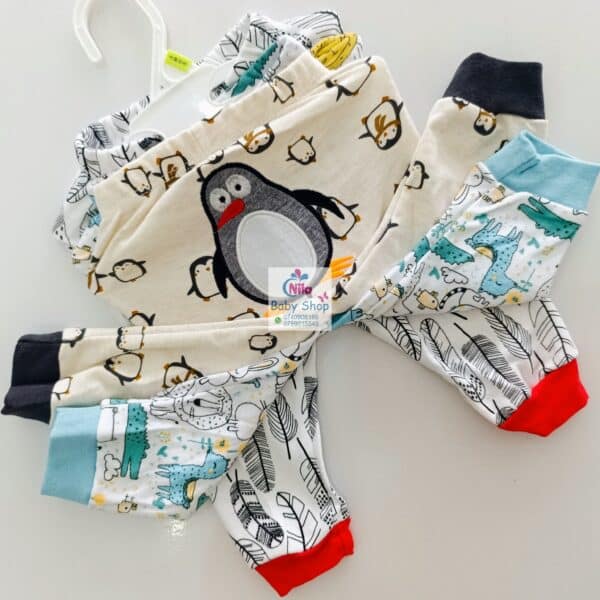 3PC Infant Boy Cotton Pants Set - Image 3