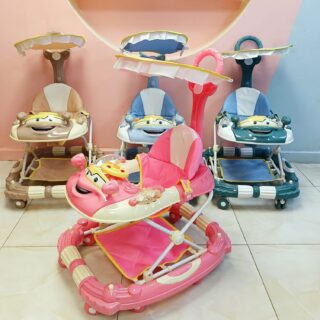 3 in 1 Baby Walker with Umbrella And Push Handle
