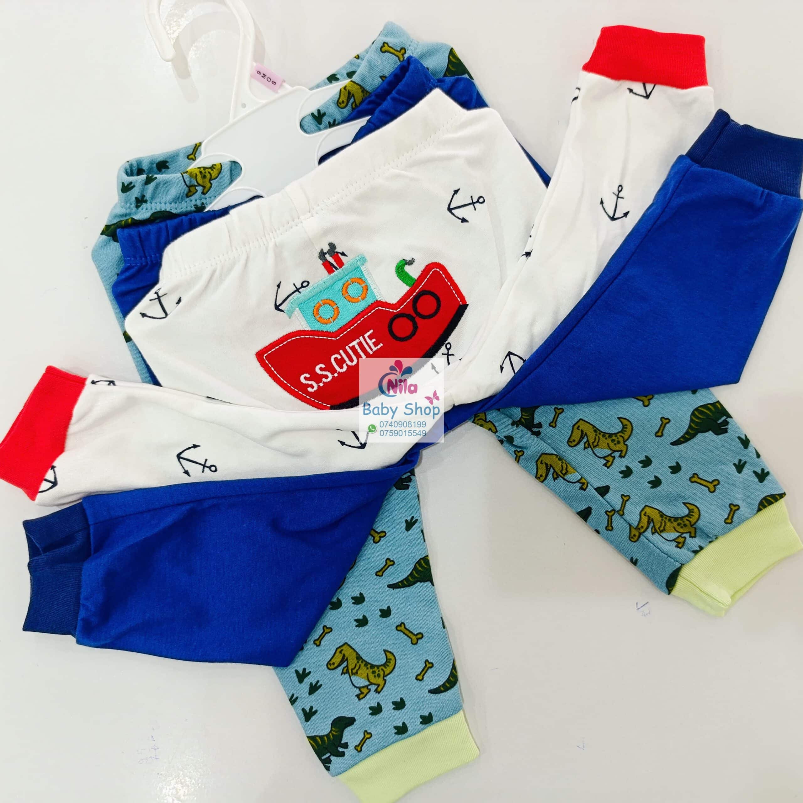 3PC Infant Boy Cotton Pants Set - Image 7