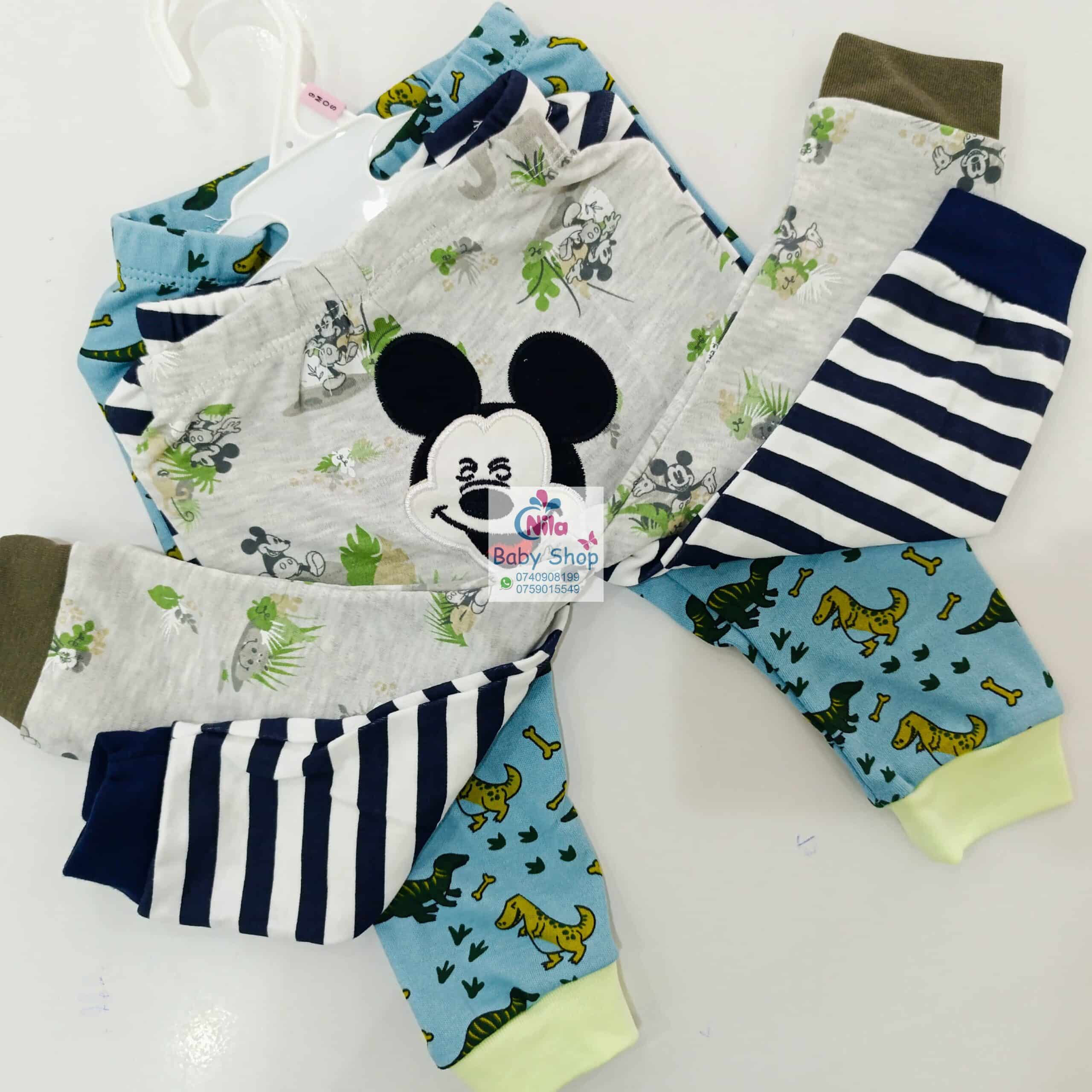 3PC Infant Boy Cotton Pants Set