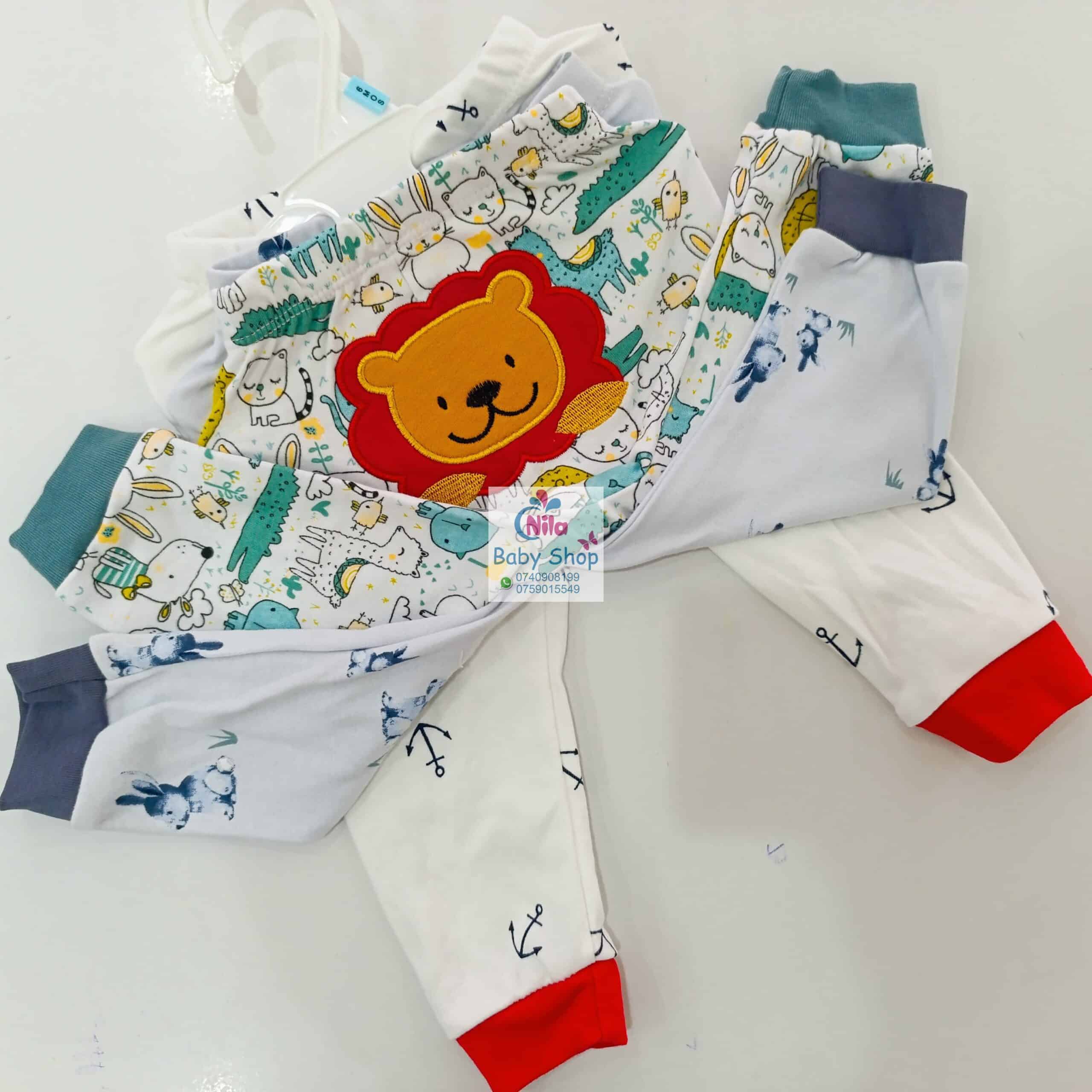 3PC Infant Boy Cotton Pants Set - Image 5