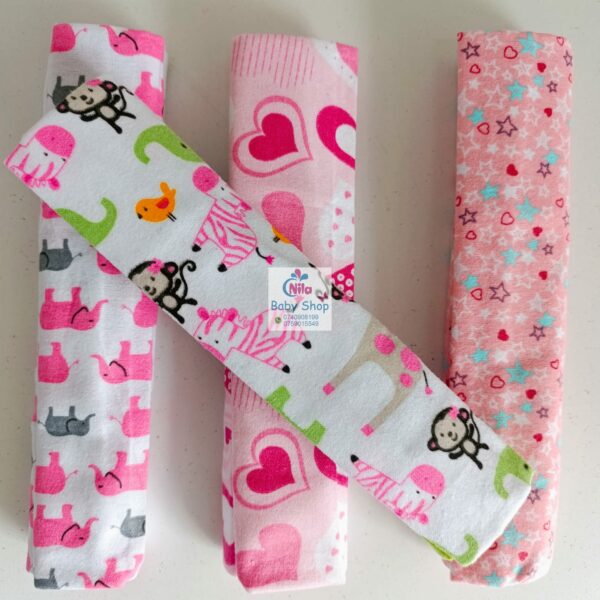 4 Piece Cotton Flannel Baby Receiving Wraps - Image 17