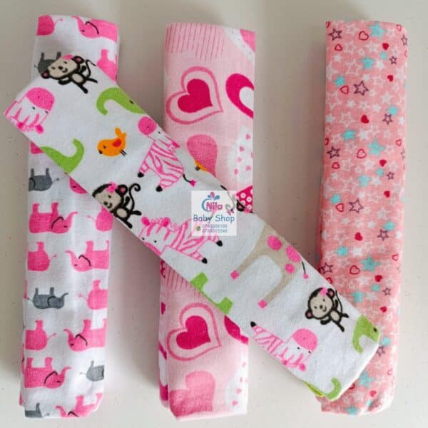 4 Piece Cotton Flannel Baby Receiving Wraps - Image 13