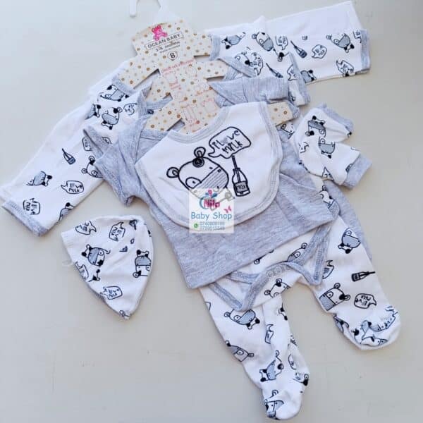 8-Piece Cotton Receiving Set for a Newborn - Image 12