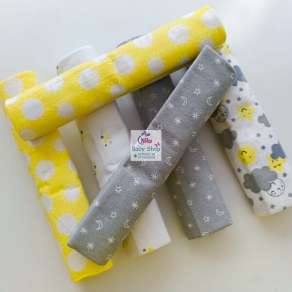 6 Piece Cotton Flannel Receiving Set - Image 3