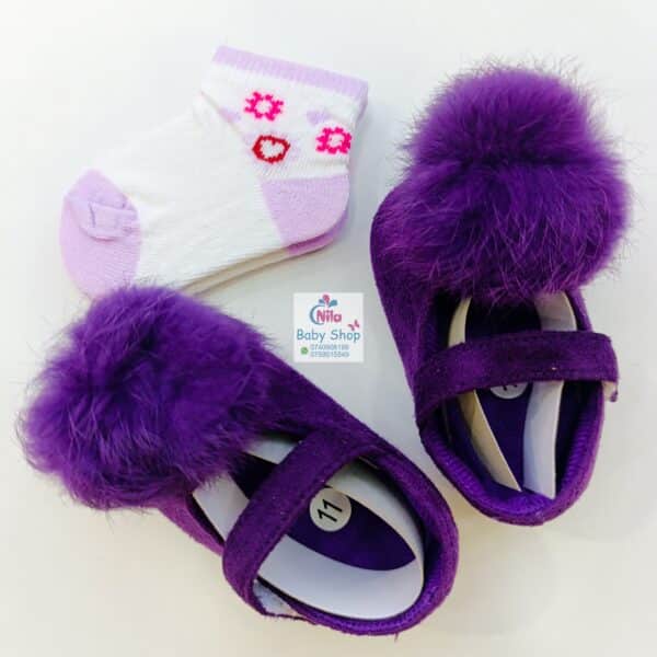 Baby Girl Crib Shoes with Soft Sole (pre-walkers) - Image 3