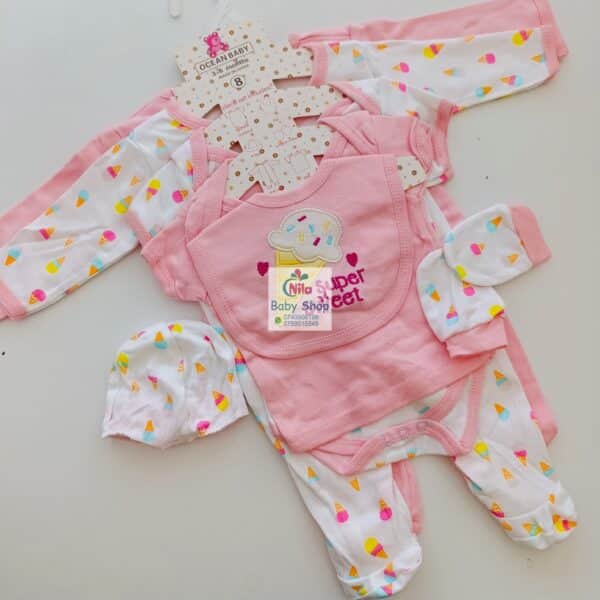 8-Piece Cotton Receiving Set for a Newborn - Image 7