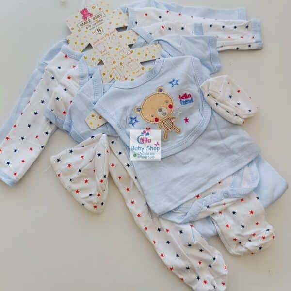 8-Piece Cotton Receiving Set for a Newborn - Image 2
