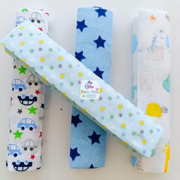 4 Piece Cotton Flannel Baby Receiving Wraps - Image 15