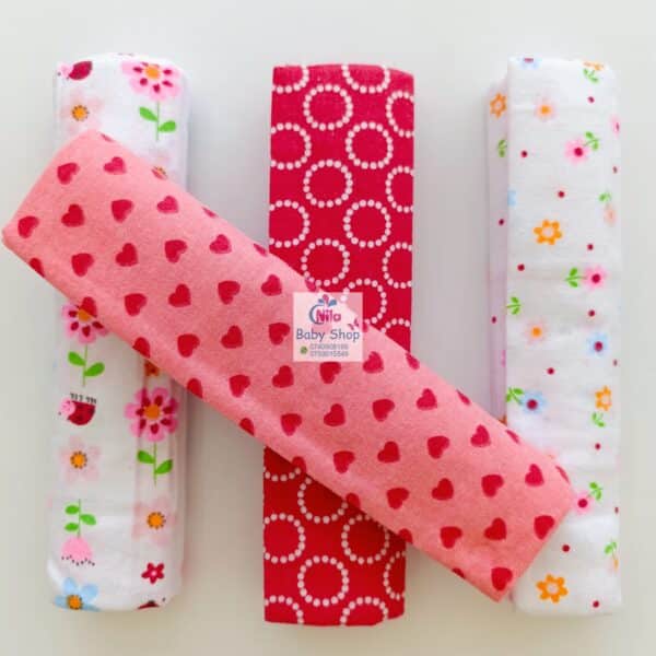 4 Piece Cotton Flannel Baby Receiving Wraps - Image 11