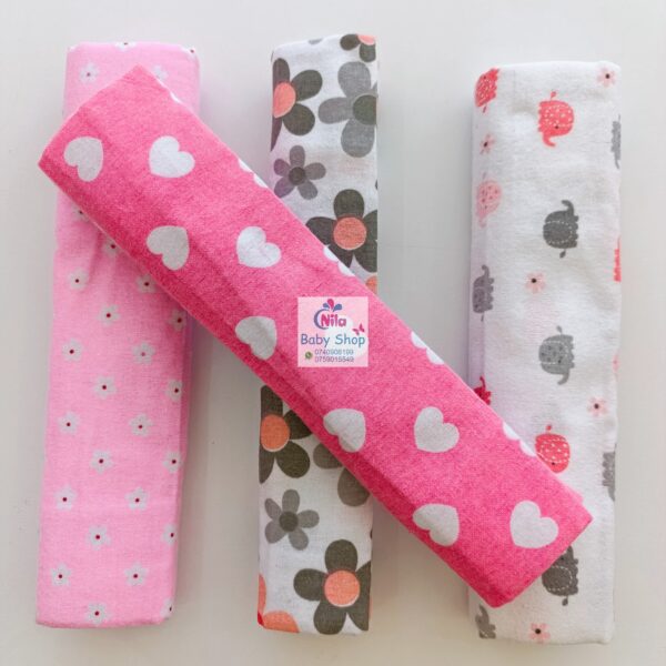 4 Piece Cotton Flannel Baby Receiving Wraps - Image 7