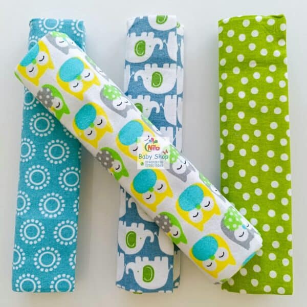 4 Piece Cotton Flannel Baby Receiving Wraps