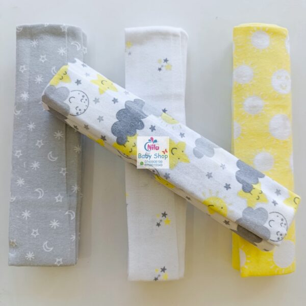 4 Piece Cotton Flannel Baby Receiving Wraps - Image 5