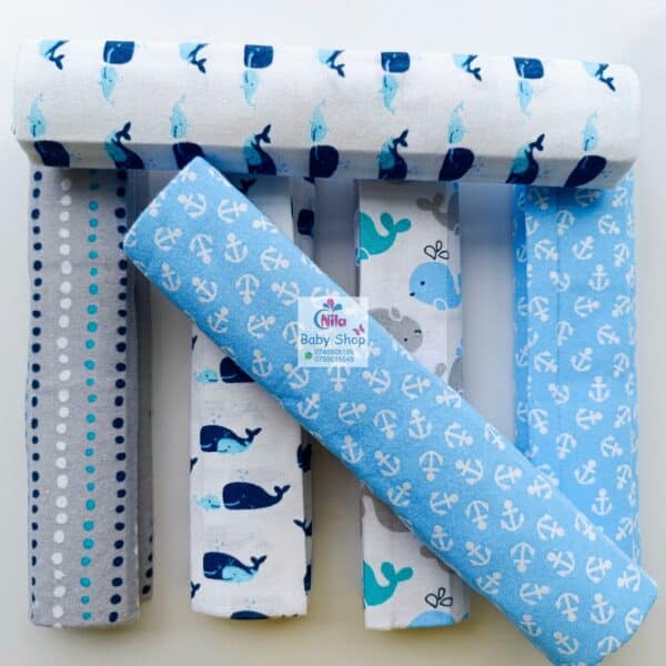 6 Piece Cotton Flannel Receiving Set - Image 9