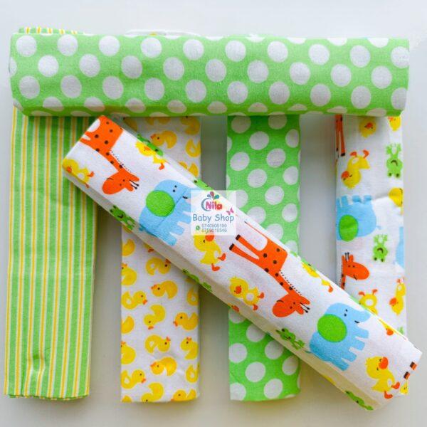 6 Piece Cotton Flannel Receiving Set - Image 3