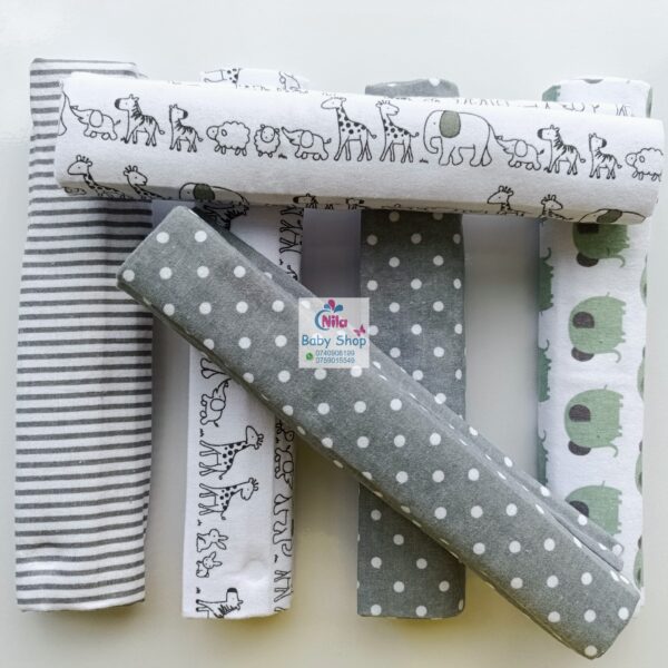 6 Piece Cotton Flannel Receiving Set - Image 2