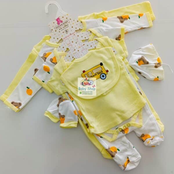 8-Piece Cotton Receiving Set for a Newborn - Image 2