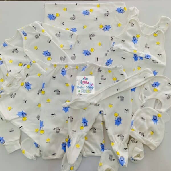 11 Pieces Unisex Newborn Baby Receiving Set - Image 8