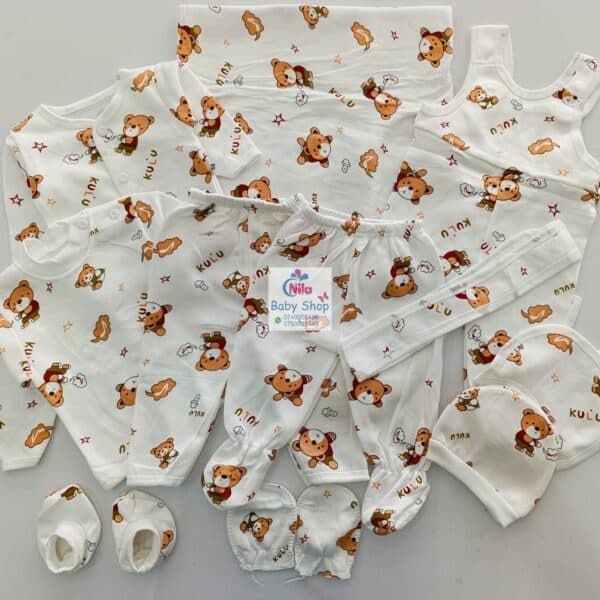 11 Pieces Unisex Newborn Baby Receiving Set - Image 4