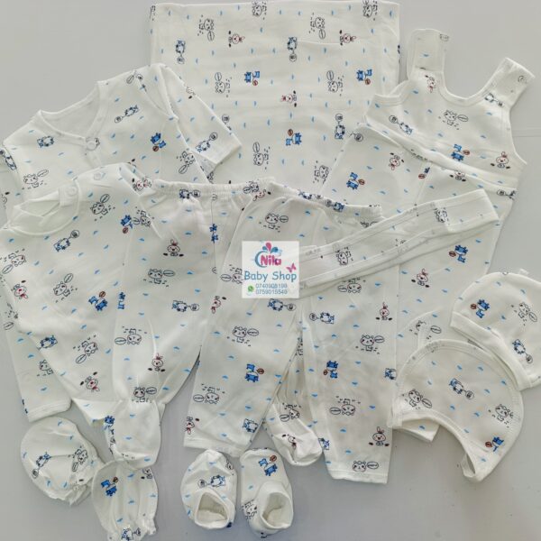 11 Pieces Unisex Newborn Baby Receiving Set - Image 5