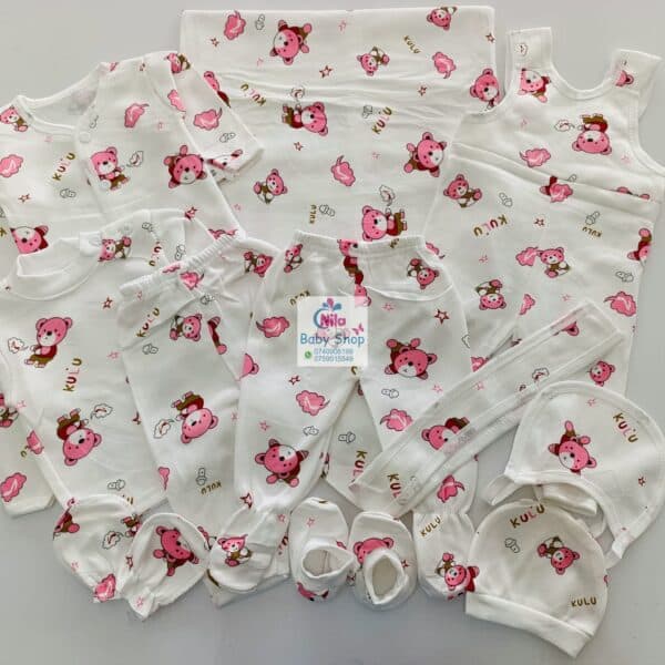 11 Pieces Unisex Newborn Baby Receiving Set - Image 2