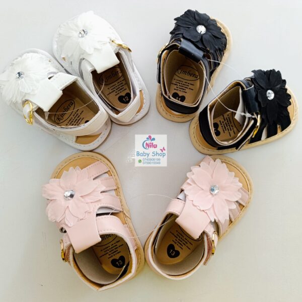 Baby Girl Crib Shoes with Soft Sole (pre-walkers) - Image 2