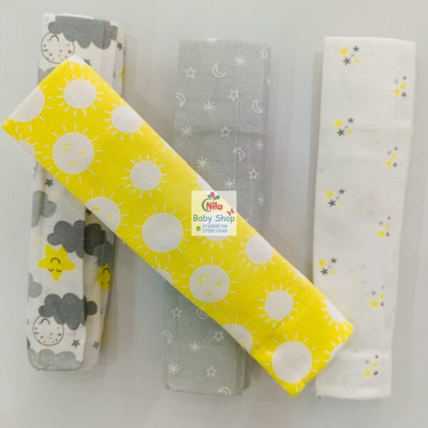 4 Piece Cotton Flannel Baby Receiving Wraps - Image 15