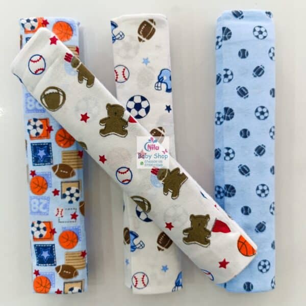 4 Piece Cotton Flannel Baby Receiving Wraps - Image 10