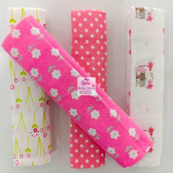 4 Piece Cotton Flannel Baby Receiving Wraps - Image 8