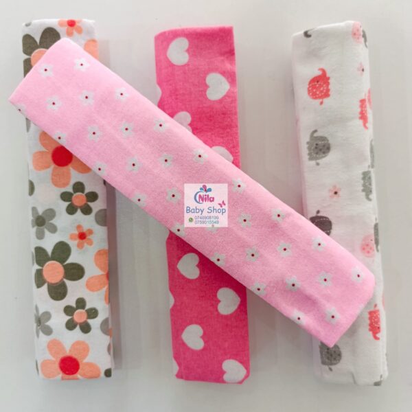 4 Piece Cotton Flannel Baby Receiving Wraps - Image 7