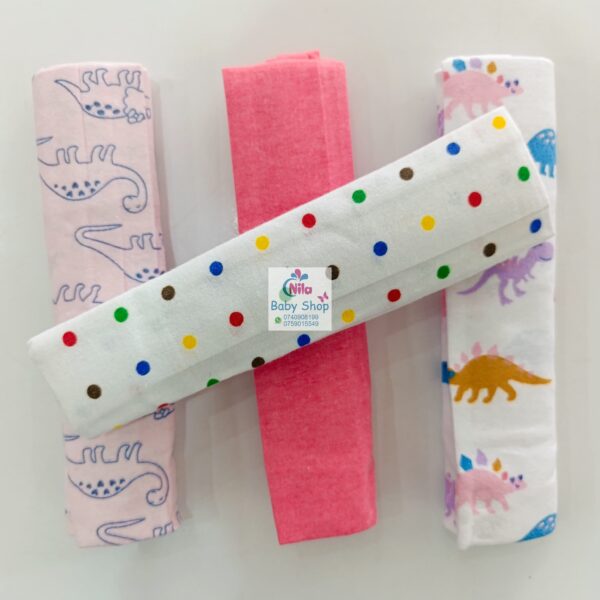 4 Piece Cotton Flannel Baby Receiving Wraps - Image 5