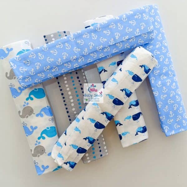6 Piece Cotton Flannel Receiving Set - Image 6