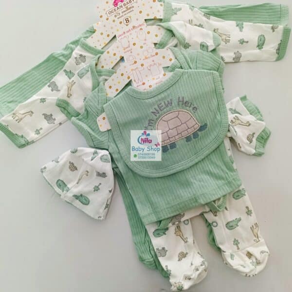 8-Piece Cotton Receiving Set for a Newborn - Image 4