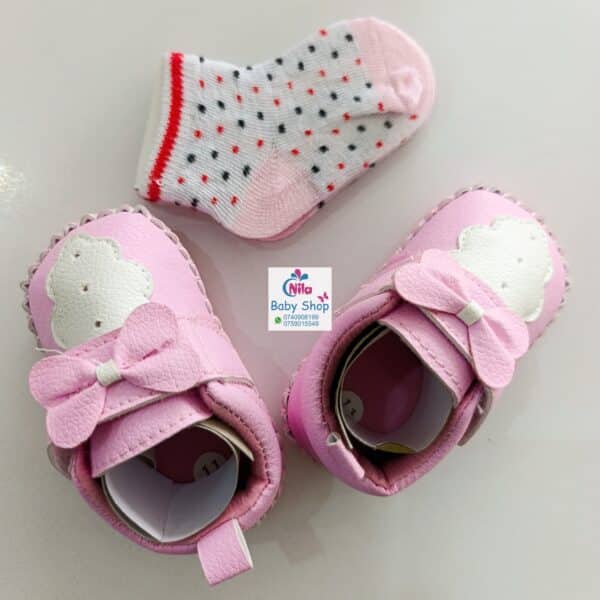 Baby Girl Crib Shoes with Soft Sole (pre-walkers) - Image 5