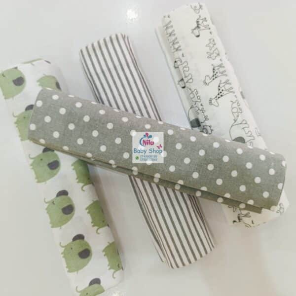 4 Piece Cotton Flannel Baby Receiving Wraps - Image 13