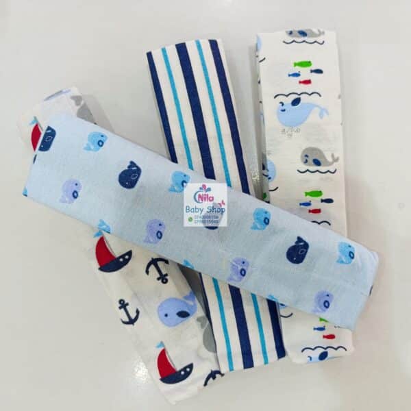 4 Piece Cotton Flannel Baby Receiving Wraps - Image 7