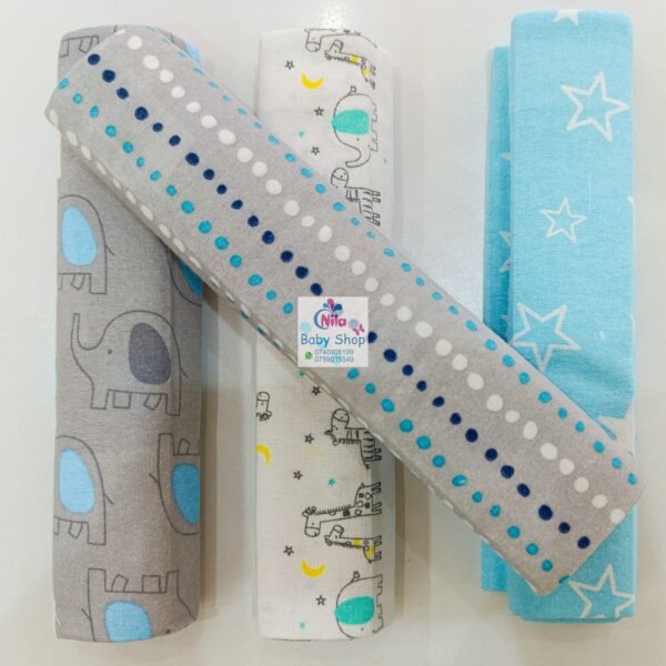 4 Piece Cotton Flannel Baby Receiving Wraps - Image 6