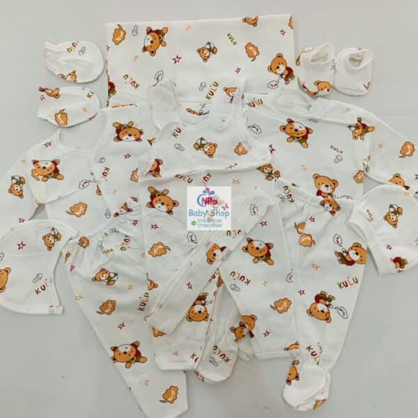11 Pieces Unisex Newborn Baby Receiving Set - Image 5