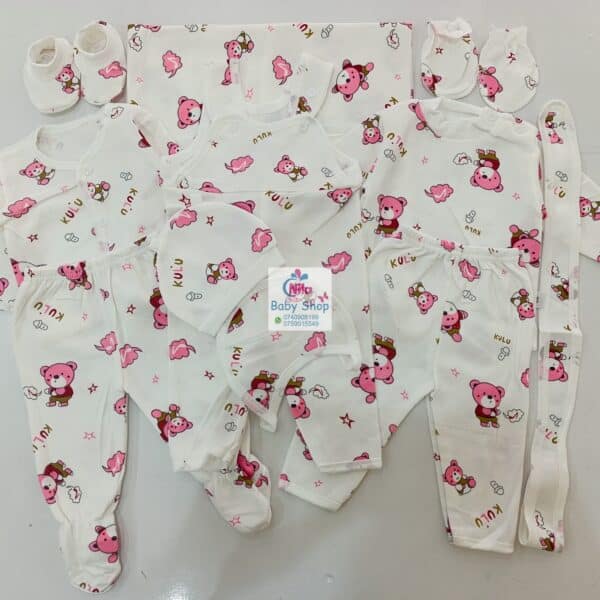 11 Pieces Unisex Newborn Baby Receiving Set - Image 4
