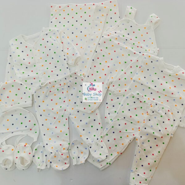 11 Pieces Unisex Newborn Baby Receiving Set - Image 3