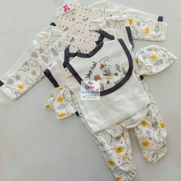8-Piece Cotton Receiving Set for a Newborn - Image 3